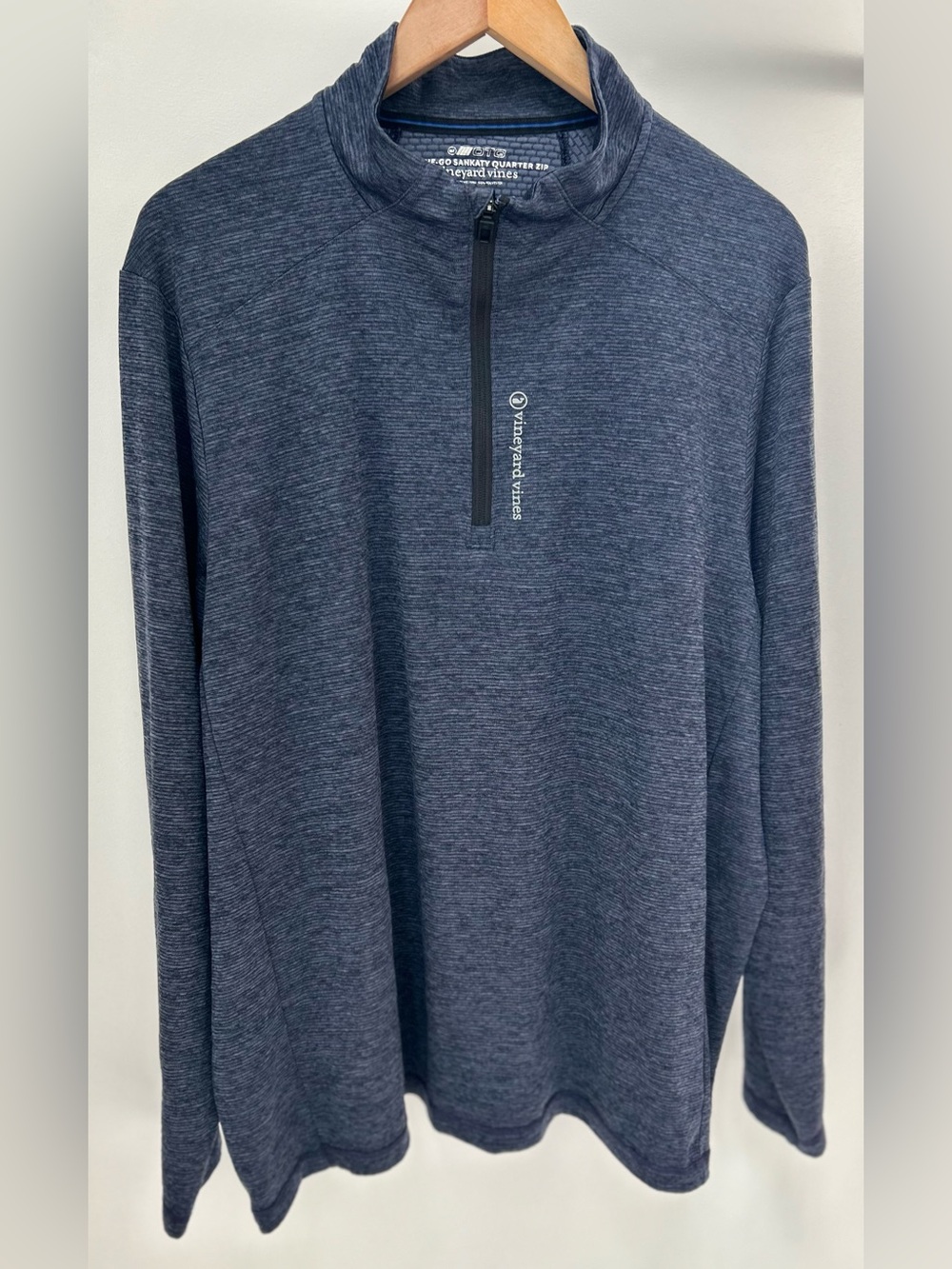 Vineyard Vines Sankaty Quarter Zip Pullover XXL Navy Performance Golf 27x28